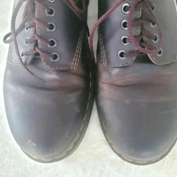DR. MARTENS AIRWAIR brown leather classic lace-up oxfords work shoes, Men's 10 - Picture 10 of 13